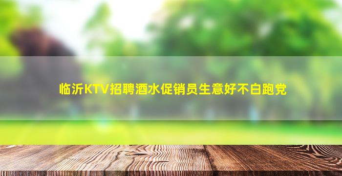 临沂KTV招聘酒水促销员生意好不白跑党